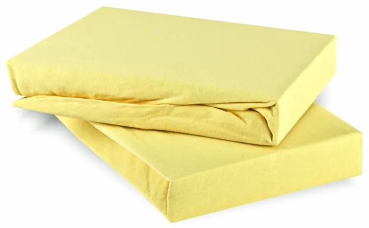 Plachta posteľná svetložltá Superstretch EMI, Plachta 90 (100)x200