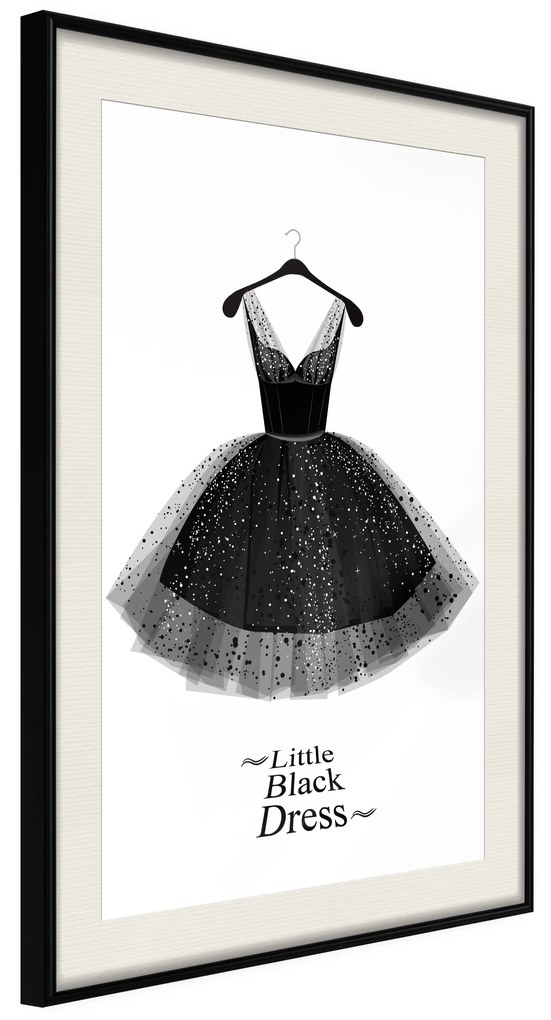 Artgeist Plagát - Little Black Dress [Poster] Veľkosť: 30x45, Verzia: Zlatý rám