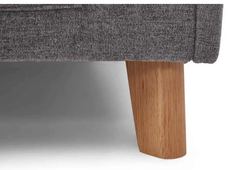 Sivá čalúnená rohová detská posteľ s úložným priestorom s roštom 90x200 cm Fun – Meise Möbel