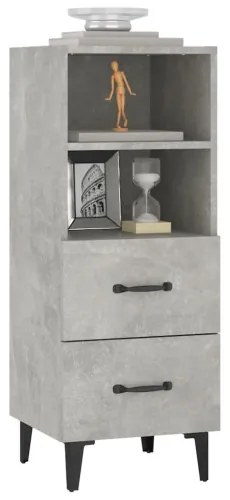 vidaXL Komoda betónovo sivá 34,5x34x90 cm spracované drevo-