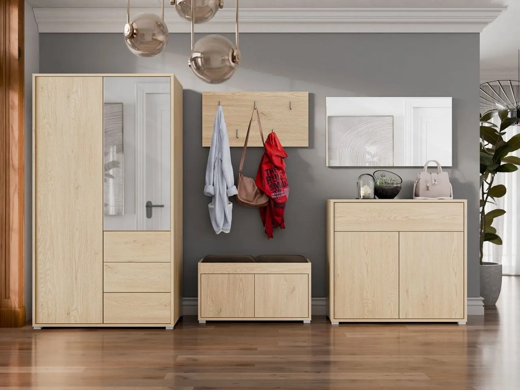 Predsieňová zostava Alekto V, Farby: biela, Farba čalúnenia:: Manila 11