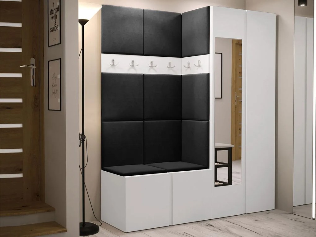 Predsieň Tavasz XII, Farby: kašmír, Farba čalúnenia:: ekokoža Soft 017 (biela)