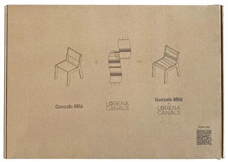 Detská stolička v béžovo-prírodnej farbe ABC – Lorena Canals
