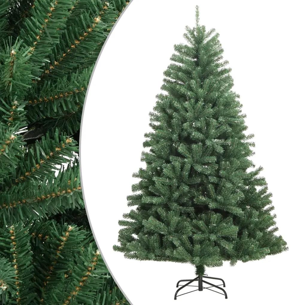 Umelý výklopný vianočný stromček so stojanom zelený 210 cm 356768