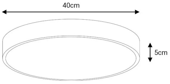 LED Stropné svietidlo FELIZ LED/40W/230V 4000K pr. 40 cm čierna