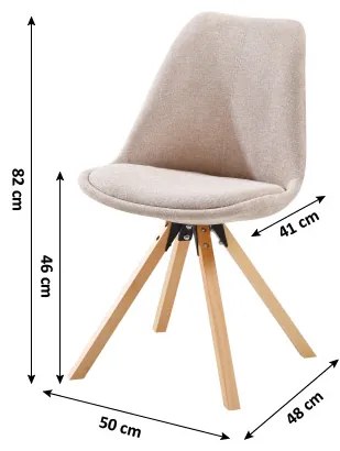 Jedálenská stolička Sabra - béžová / buk