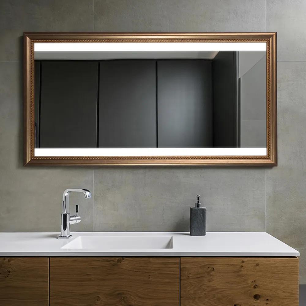 Zrkadlo Wood LED Zenas typ B Rozmer zrkadla: 140 x 80 cm