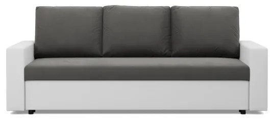 Trojmiestna rozkladacia sedačka LUNA popolová / biela