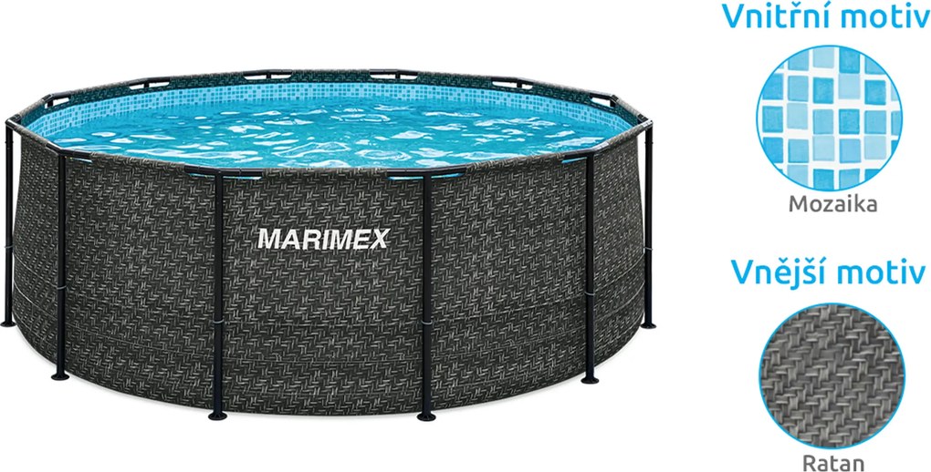Marimex | Bazén Marimex Florida 3,66x1,22 m so zabudovaným skimmerom - motív RATAN | 10340320