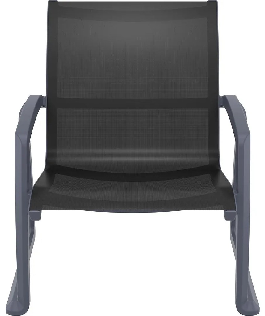 PACIFIC LOUNGE záhradné kreslo s podrúčkami dark grey