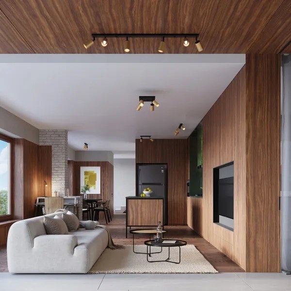 Sollux SL.1382 - Nástenné bodové svietidlo WINX 1xGU10/10W/230V čierna/zlatá