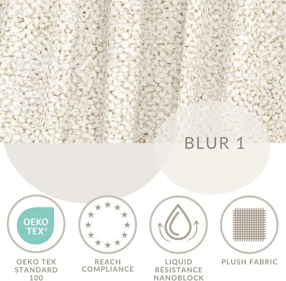 Krémovobiela čalúnená dvojlôžková posteľ s úložným priestorom s roštom 140x200 cm Maumere – Maison de Rêve