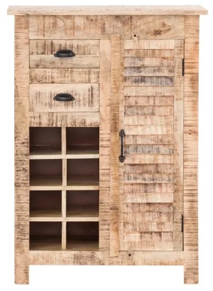 furniture-nabytek.cz - Masívna komoda Highboard Caribou z mangového dreva, lakovaná, prírodná farba