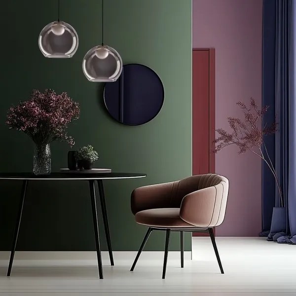 Luster na lanku BRIN 1xG9/15W/230V dymovo čierny