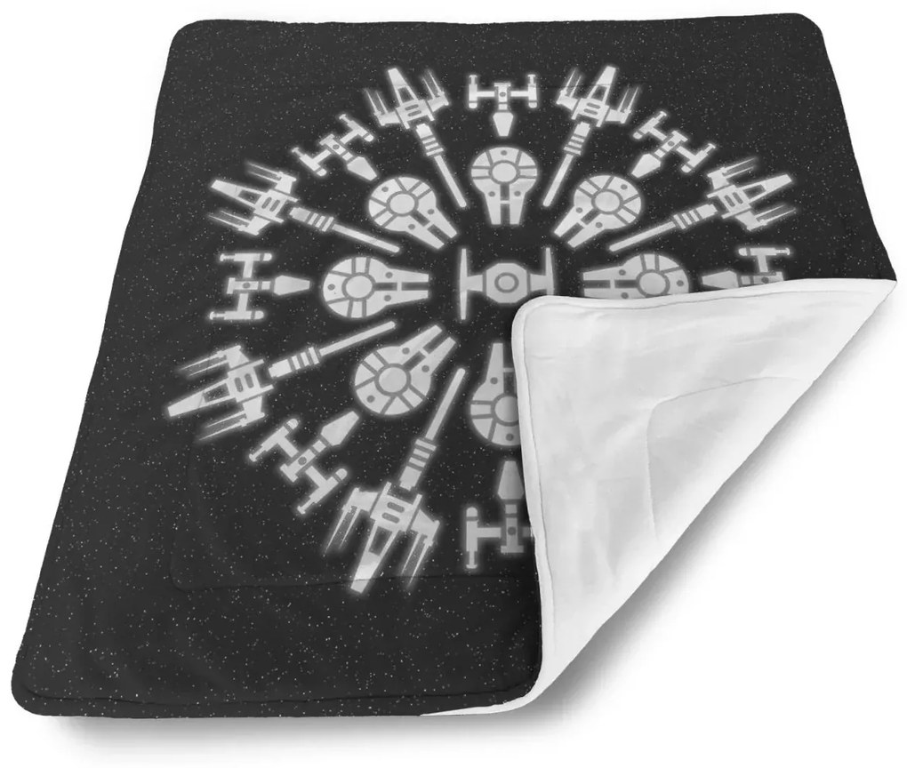Sablio Deka pre bábätko Star Wars Vesmírne lode - 90x120 cm