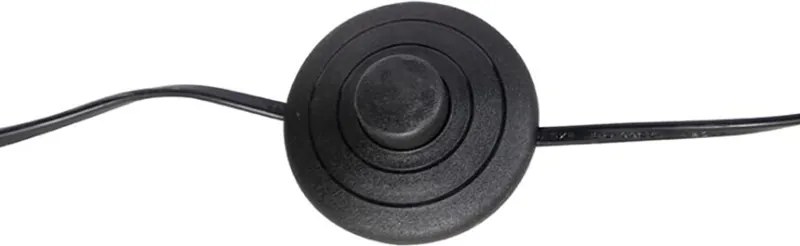 Stojaca lampa čierna s červeným tienidlom s pávím vzorom 40 cm - Classico