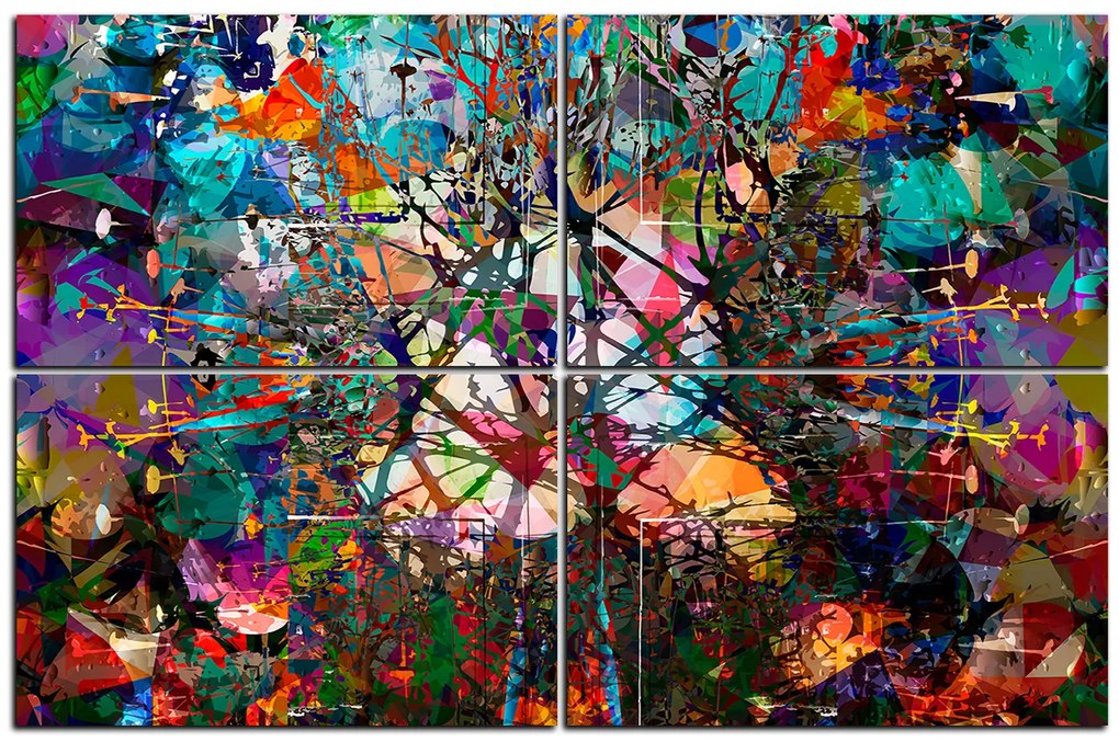 Obraz na plátne - Kvetinové grunge pozadia 1108D (150x100 cm)