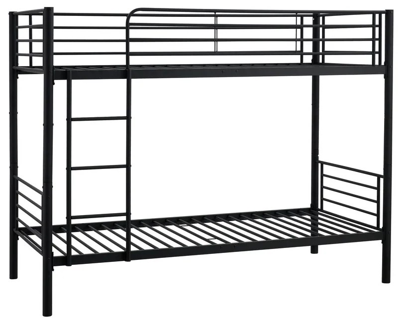 Posteľ Bunky 90 x 200 cm, patrová, čierna