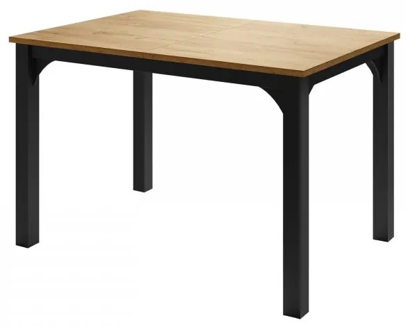 Rozkladací jedálenský stôl Limaino 120, Farby: čierna / dub craft zlatý