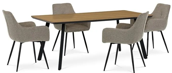 Autronic BONTEC Jedálenský stôl 180x90cm, mdf, dub, HT-533 OAK Farba: Prírodné