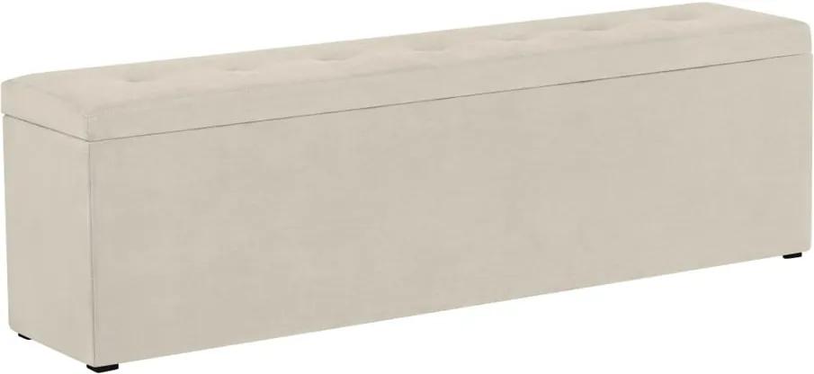 Krémová leňoška s úložným priestorom Windsor & Co Sofas Astro, 180 × 47 cm