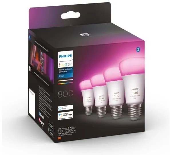 SADA 4x LED Stmievateľná žiarovka Philips Hue WACA E27/6,5W/230V 2000-6500K