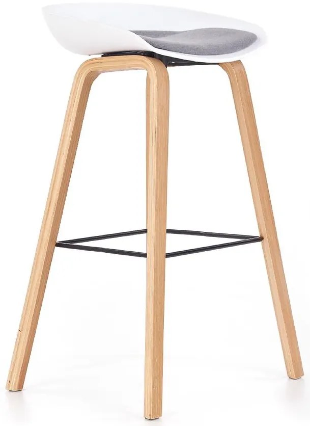 Barová Stolička H-86 Biely/Šedá