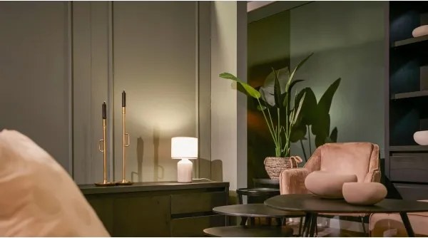 Brilo - Stolná lampa INO 1xE14/10W/230V biela