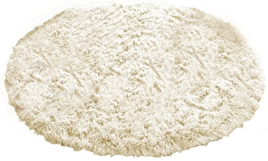 Béžový okrúhly shaggy koberec Lana Rozmer: 120 cm