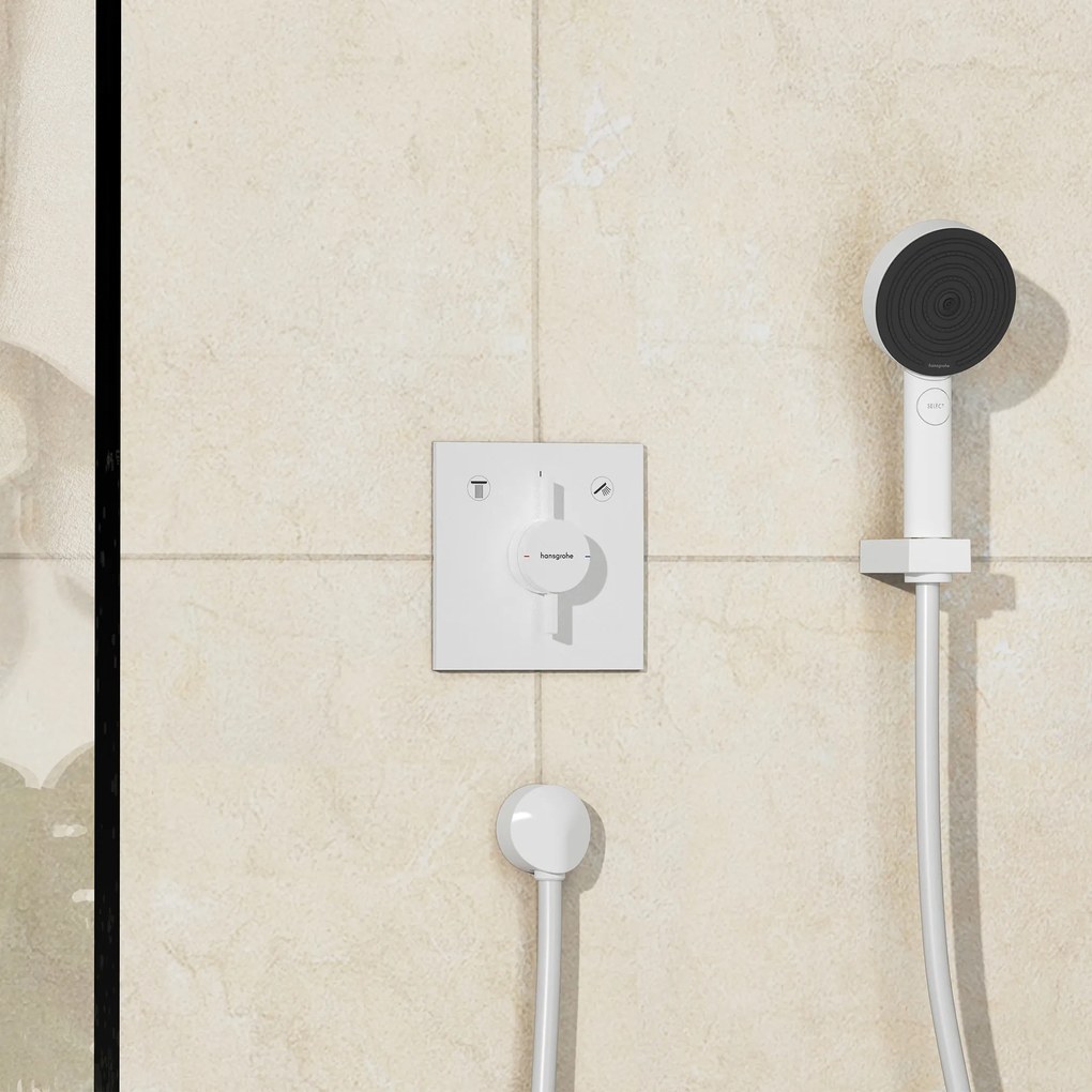 Hansgrohe DuoTurn E, batéria pod omietku pre 2 spotrebiče, biela matná, HAN-75417700