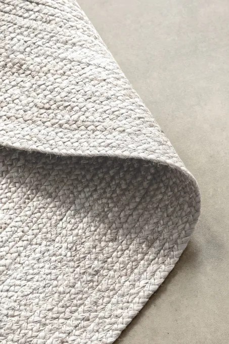 Koberec Hanse Home Jute Braided Rangpur biely kruh