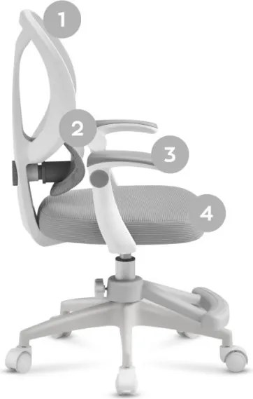 Detská otočná stolička Mark Adler Junior 4.5 Grey