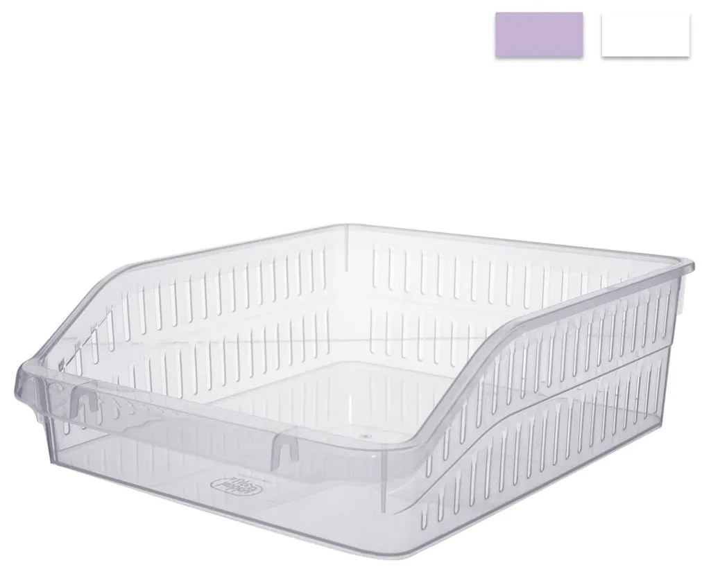 Orion Organizér, košík do chladničky aj police - ADEL plochý, priehľadný, 26 x 30 x 10 cm