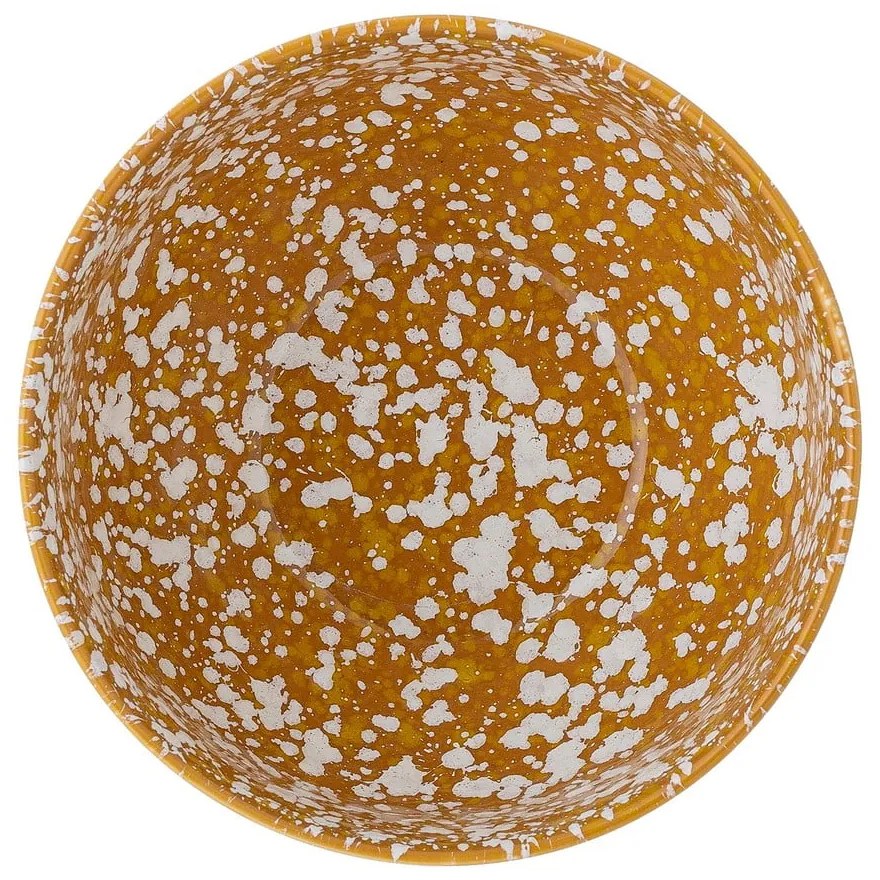 Oranžovo-biela kameninová miska Bloomingville Carmel, ø 15,5 cm