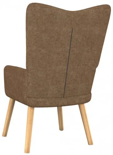 vidaXL Relaxačná stolička s podnožkou 62x68,5x96 cm sivohnedá látková-