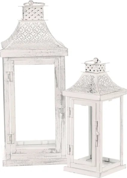 Set dvoch lampášov biely LUC305 (2 ks)