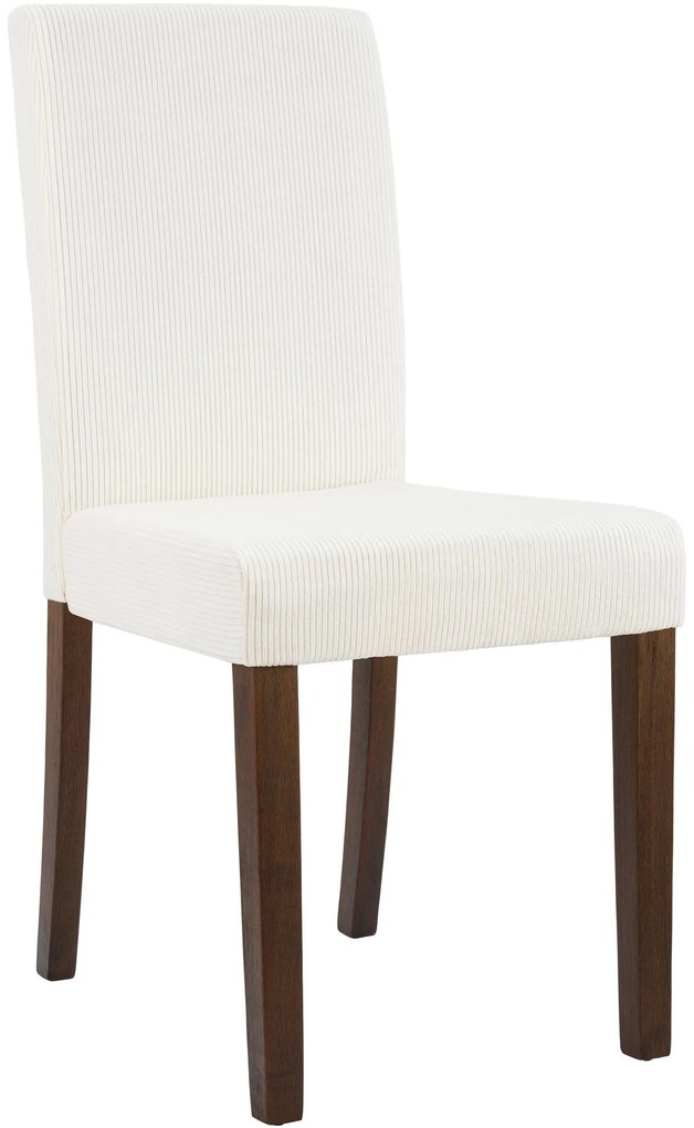 Sada 2 ks jedálenských stoličiek Ina látka cord, antik tmavá - krémová