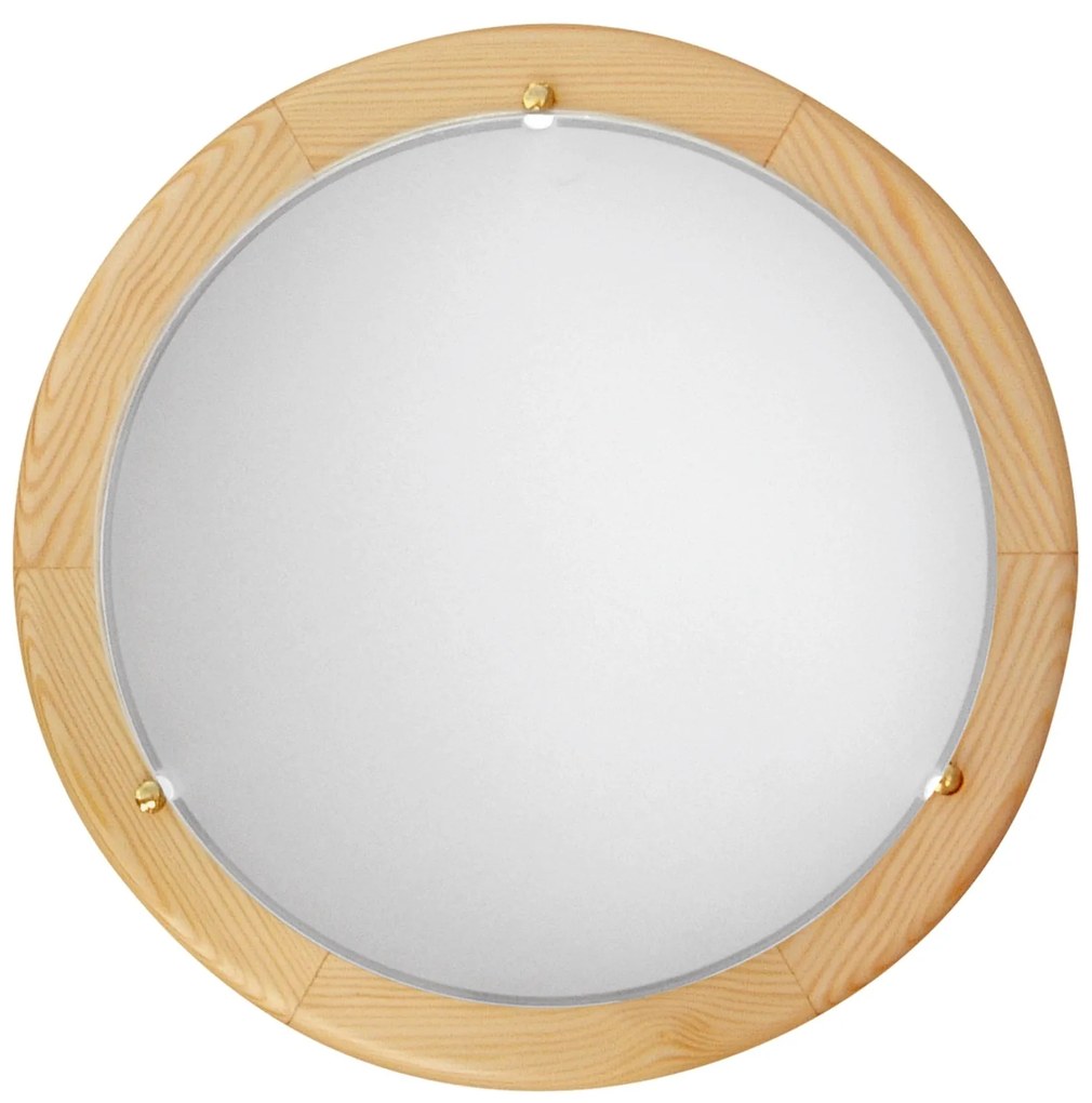 CLX Stropné / nástenné LED osvetlenie MAURILIO, 10W, studená biela, 30cm, okrúhle, borovica