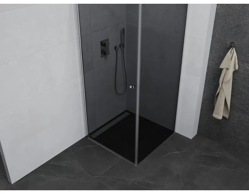 Mexen Pretoria sprchovací kút 70x70cm, 6mm sklo, chrómový profil-šedé sklo, 852-070-070-01-40