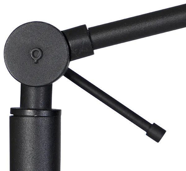 Moderná stojaca lampa čierna so zlatým tienidlom 50 cm - Editor