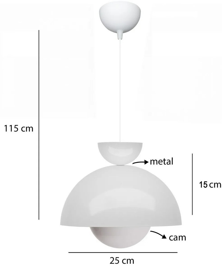 Závesný lustr 241340 Bolla, biela