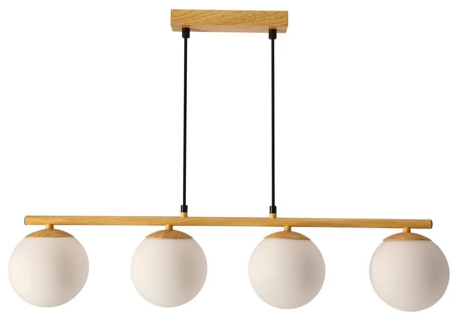 Luster na lanku CARRINE 4xE14/40W/230V hnedá