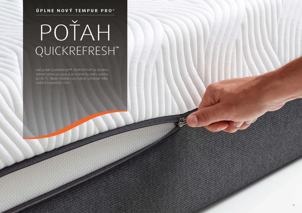 TEMPUR® PRO Medium Firm 21 - stredne tvrdý QuickRefresh poťah Rozmery: 100x200x21 cm, Varianta: Tempur SmartCool