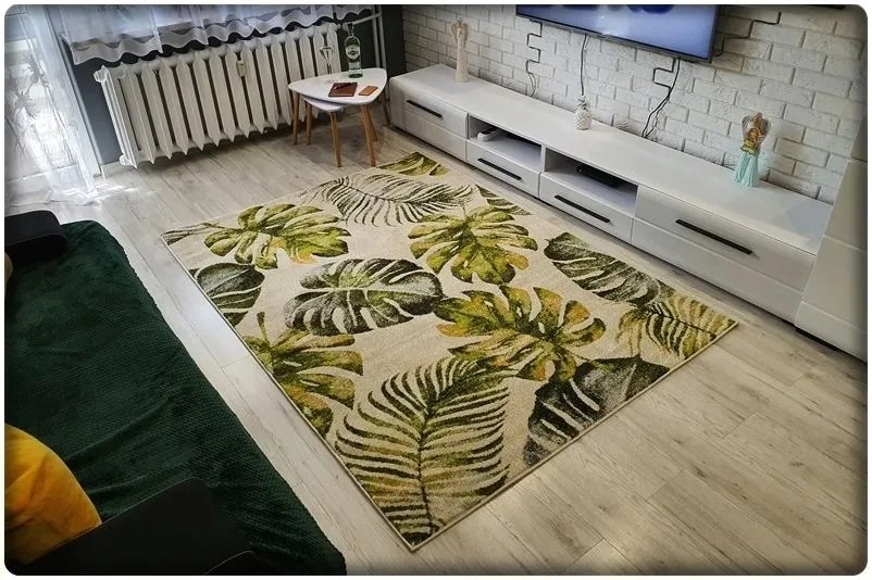 Dekorstudio Moderný koberec GARDEN so vzorom listov 714 Rozmer koberca: 200x290cm