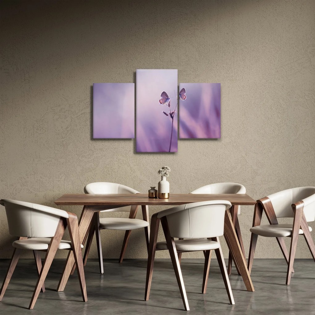Obraz - Fialové motýliky (90x60 cm)