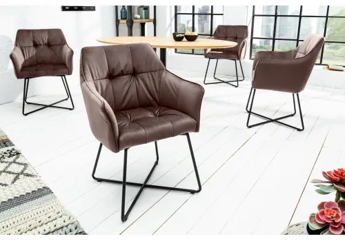 Stolička 42473 Loft Zamat Hnedá  - Komfort-nábytok