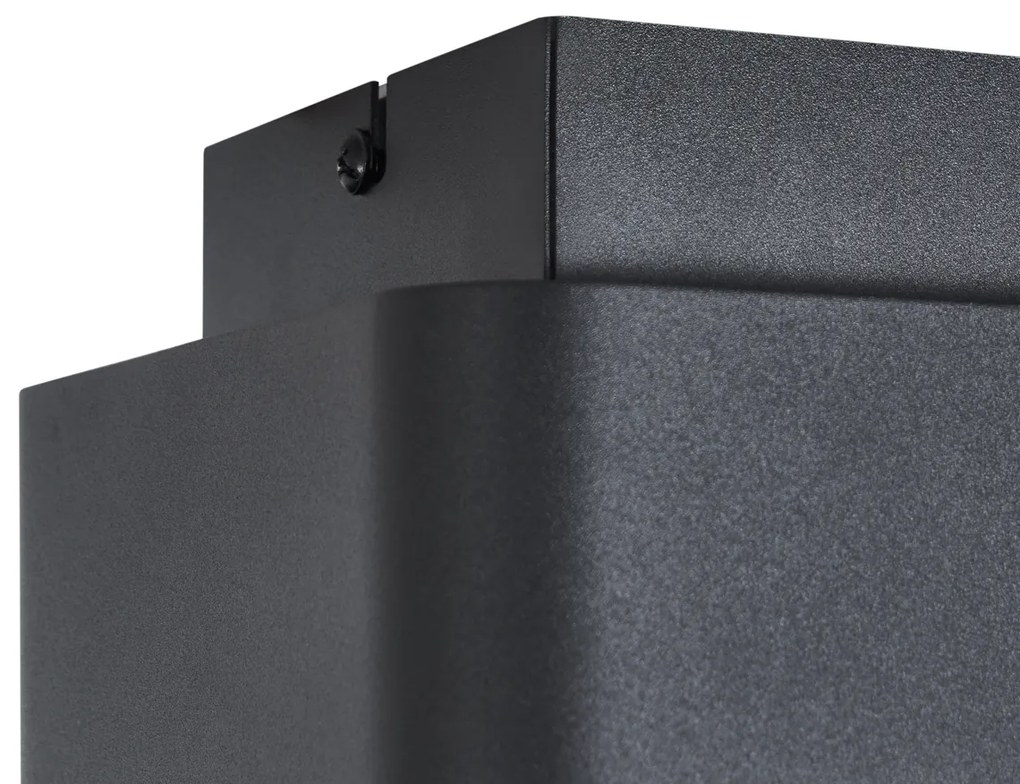 Zaoblené prisadené bodové svietidlo čierne otočné a naklápacie - Dox