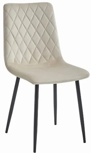 Jedálenská stolička TURIN zamat - ivory béžová