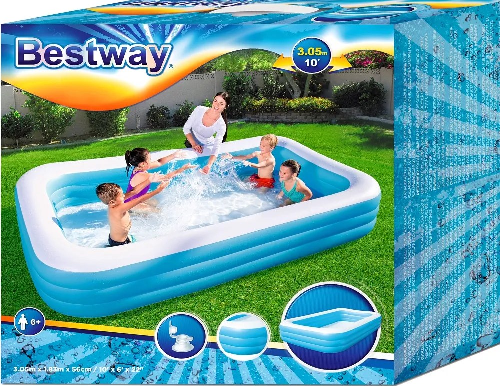 Bestway Veľký 305 x 183 x 56 cm Nafukovací Bazén 54009