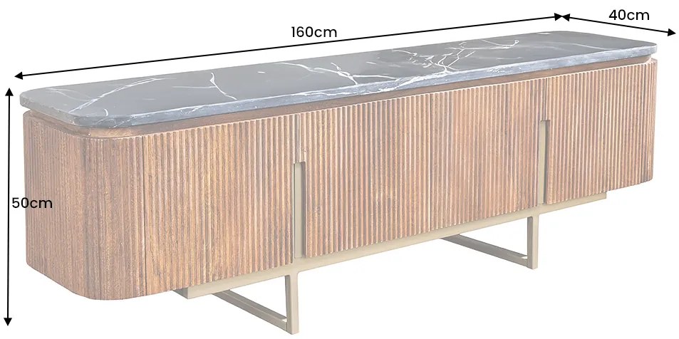 Televízny stolík z kolekcie Gatsby 160cm Mango